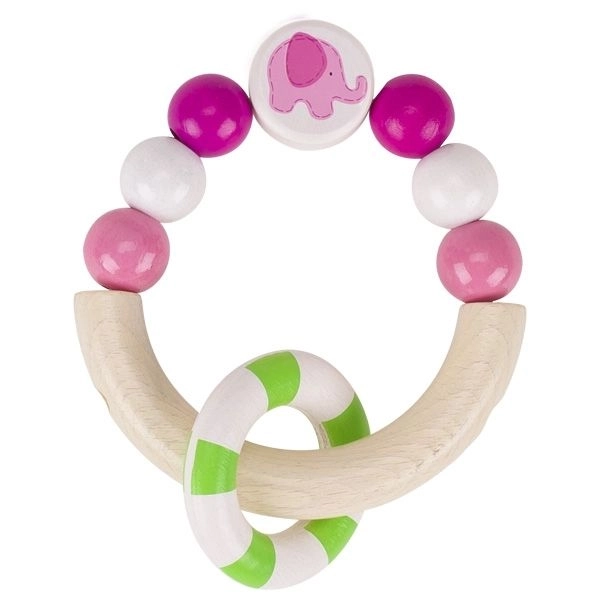 Pink Elephant Teething Ring