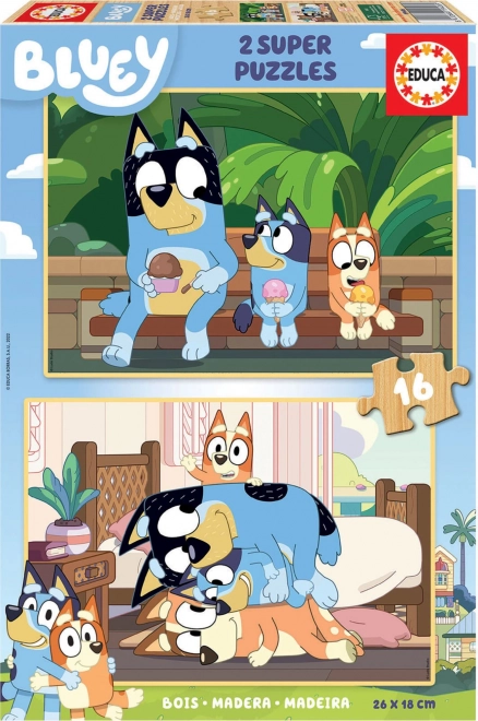 Wooden Puzzle Bluey by EDUCA