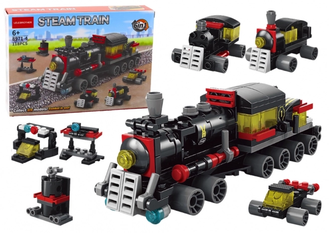 Construction Block Set 6-in-1 Locomotive