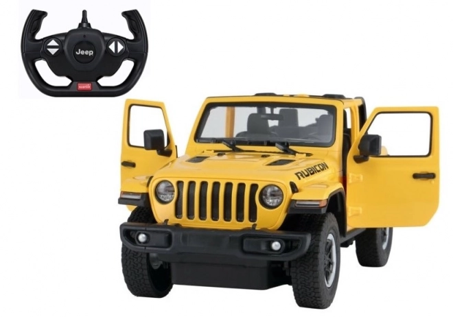 Autó R/C Jeep Wrangler Rubicon 1:14 Rastar – Sárga