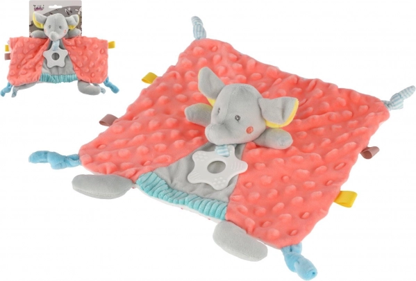 snuggle blanket elephant 25 × 25 cm with teether