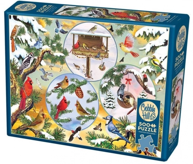 Cobble Hill Winter Birds Magic Puzzle 500 Pieces