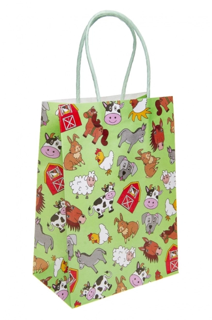 Gift Bag with Farm Animals Design