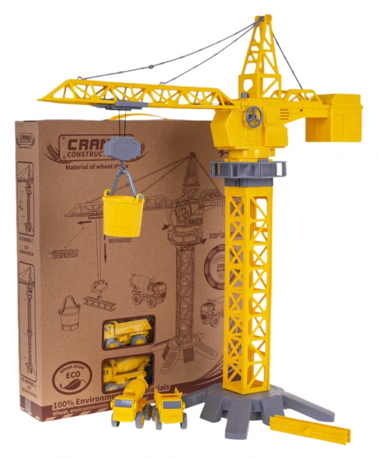 Eco Crane and Construction Vehicles Playset