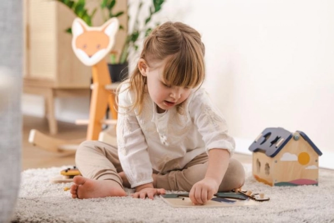 Wooden Puzzle with Handles for Kids