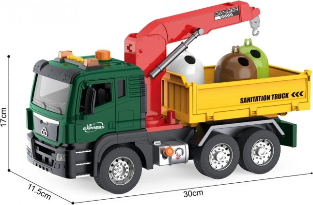Woopie Garbage Truck with a Crane for Sorting Waste - Scale 1:10