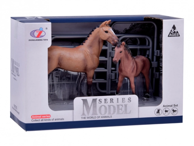 Horse and Foal Figurine Set – C