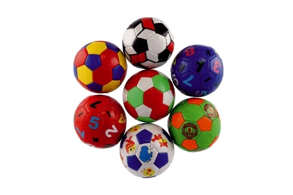 Small Junior Inflated Leather Soccer Ball 15cm Assorted Colors