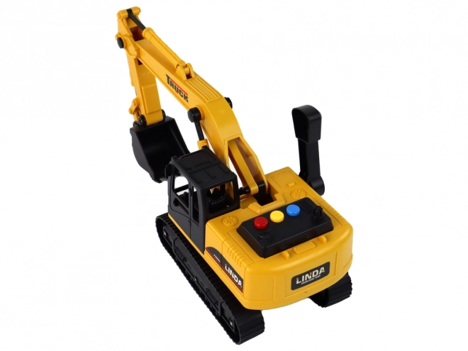 Yellow Excavator Toy with Sound and Light