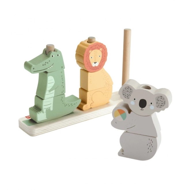 Fisher-Price Wooden Animals Sorting and Stacking Toy