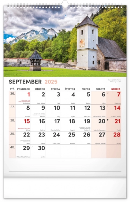 Wall Calendar Charming Corners of Slovakia 2025