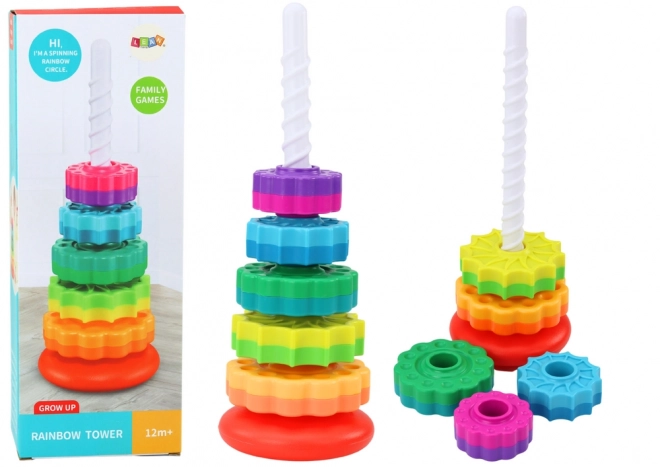 Rainbow Spinning Tower Sorter Toy