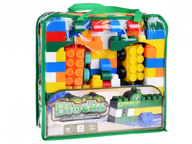 Large Colorful Toy Bricks with Zoo Animals and Stickers