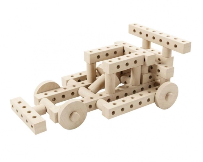 Wooden Building Set for Cars and Animals