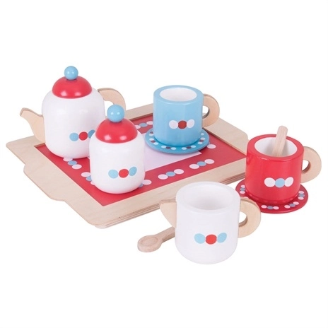 Bigjigs toys polka dot tea set