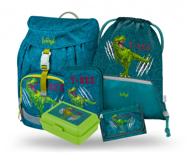 Baagl Set 5: Backpack, Pencil Case, Shoe Bag, Wallet, Lunch Box