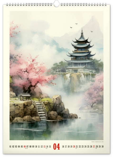 Wall Calendar Vintage Posters Japanese Art 2025