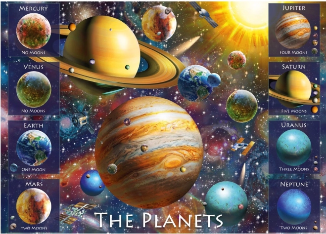 Puzzle DINO Ruimte en acht planeten 500 XL stukjes