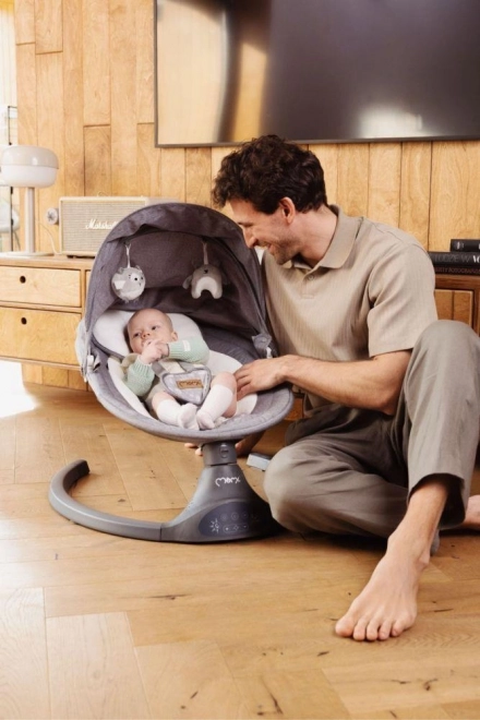 Electric Baby Swing MoMi Kenani Dark Grey