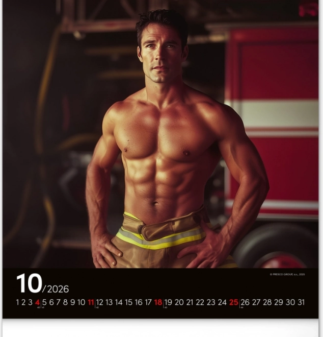 Wall Calendar Firefighters Dreamy 2026