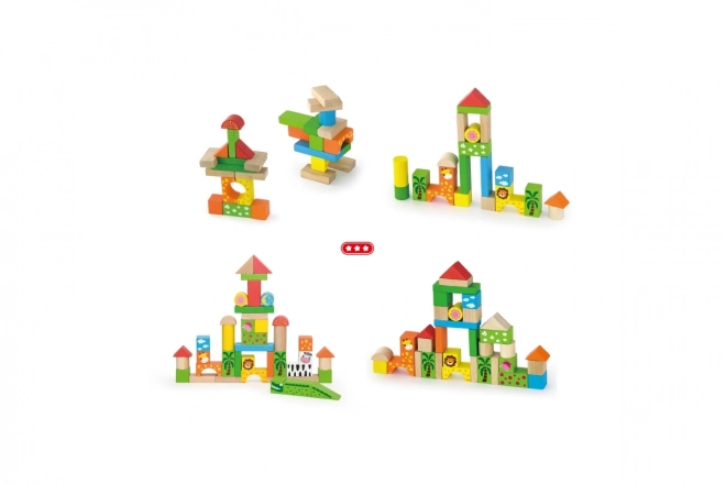 Wooden Building Set - Zoo