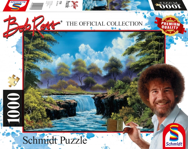 Bob Ross Waterfall on a Meadow Puzzle 1000 Pieces