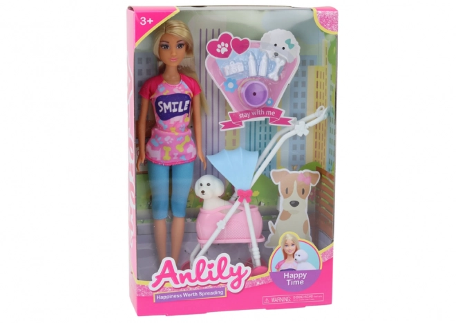 Anlily Doll with Dog in Stroller