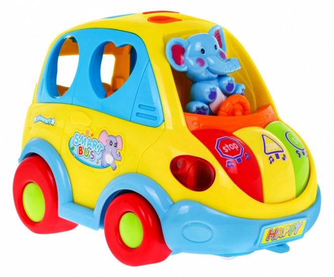 Interactive Smart Bus for Kids 18m+ with Sounds, Lights, Shape Sorter, and Transforming Blocks