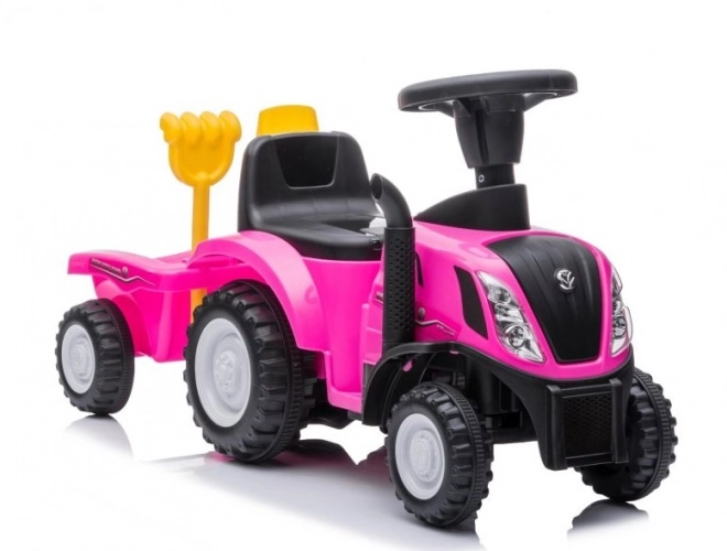 Riding Toy Tractor New Holland Pink