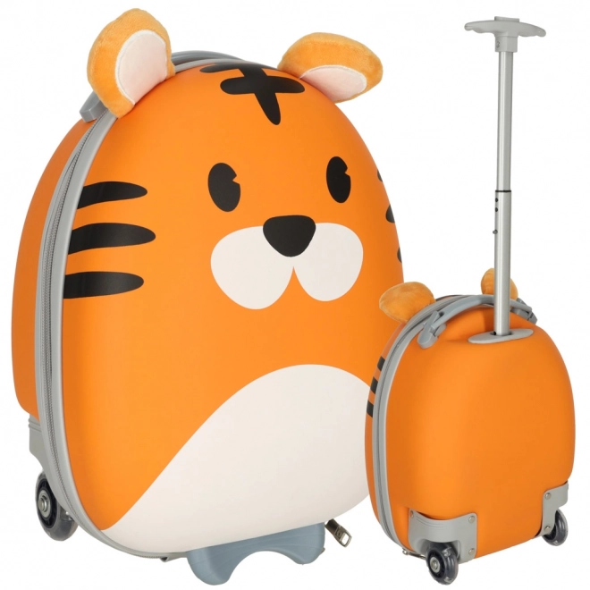 Children's Travel Suitcase With Wheels Tiger