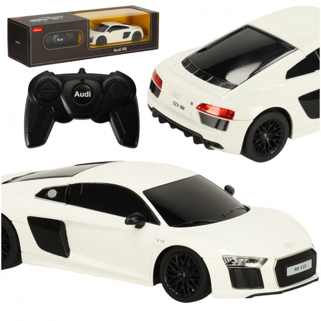 Remote Control Car Audi R8 White 2015 - 1:24 Scale