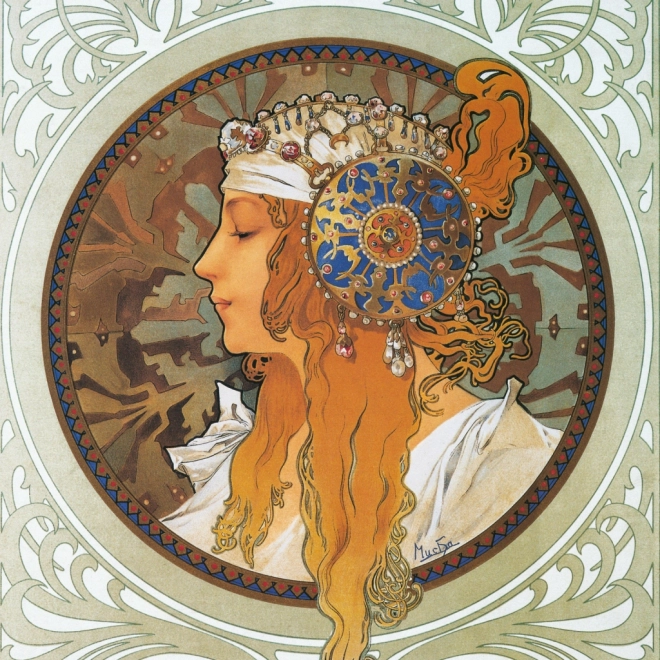 Alfons Mucha jegyzetnaptár 2026