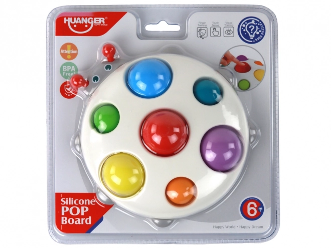 Colorful Ladybug Pop It Sensory Board