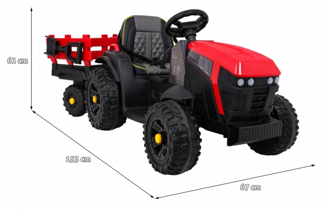 Titan Tractor with Trailer Red