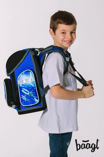 Baagl School Backpack Ergo Space Battle