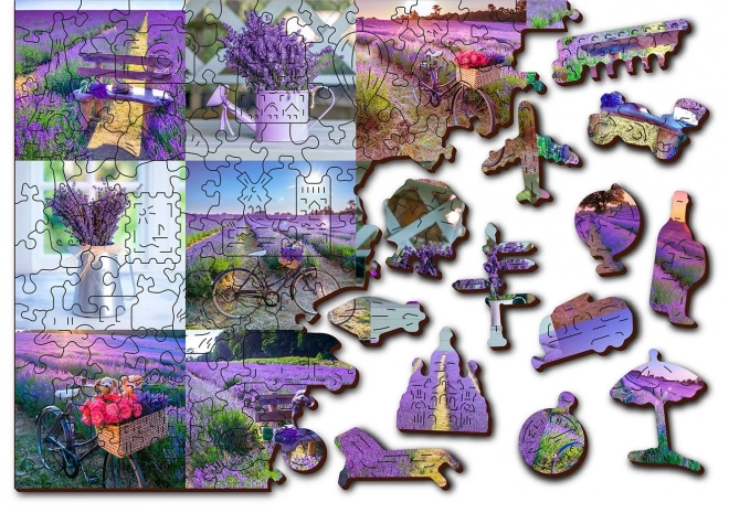 Wooden Puzzle Lavender France 2-in-1