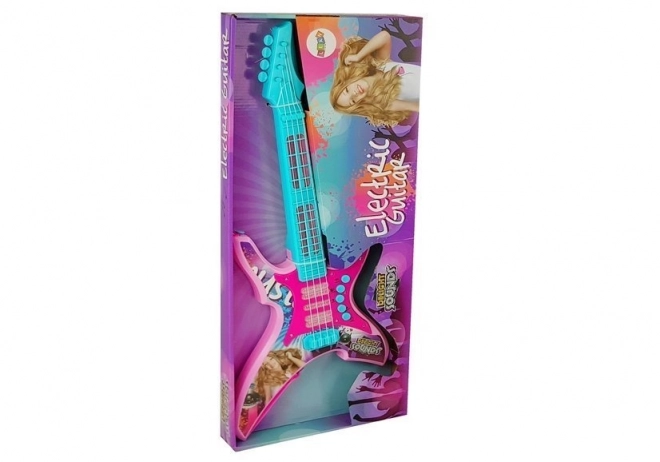 Electric Guitar with Lights and Sounds Pink 62 cm