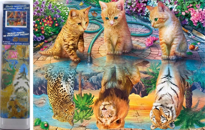 Creative Diamond Painting Kit Cat Dreams 30x40cm