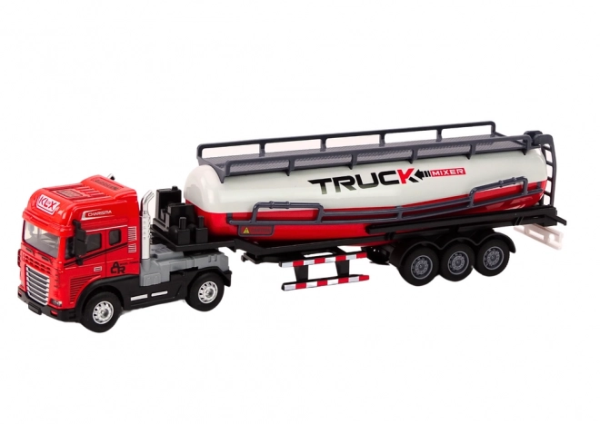 Red Toy Tanker Truck with Trailer 1:24 with Sounds