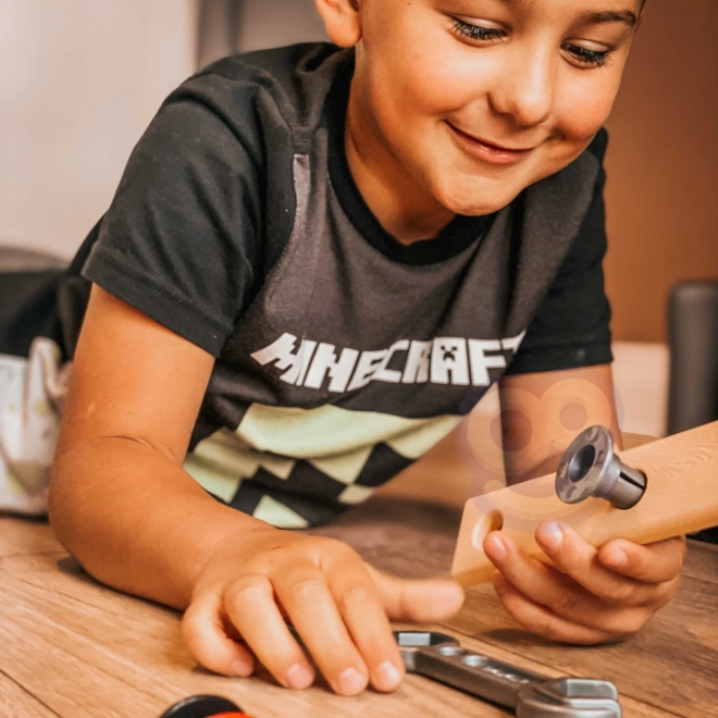 Großes Werkzeugset für Kinder Woopie mit Bohrmaschine, 15 Elemente
