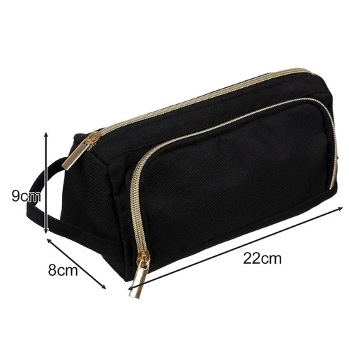 Large Black School Pencil Case