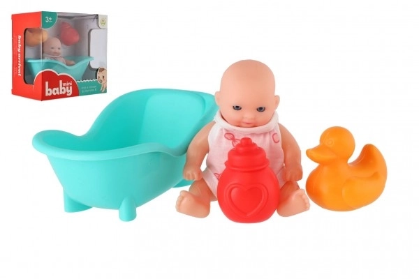 Baby Doll with Accessories and Bathtub