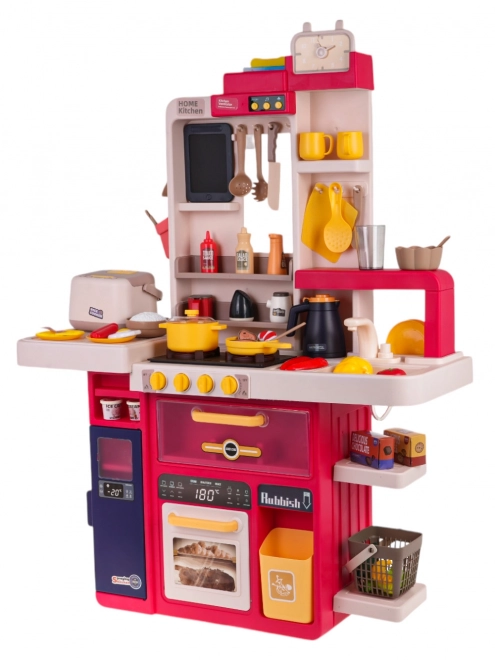 interactive kitchen playset with lights, sound, and water features