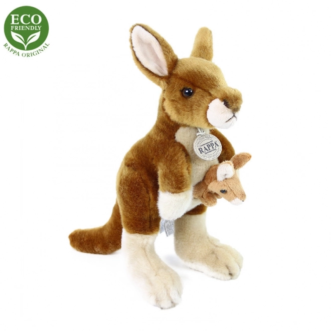 Rappa Plush Kangaroo with Baby Eco-Friendly 27 cm