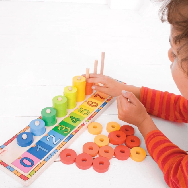 Number Stacking Board by Bigjigs Toys