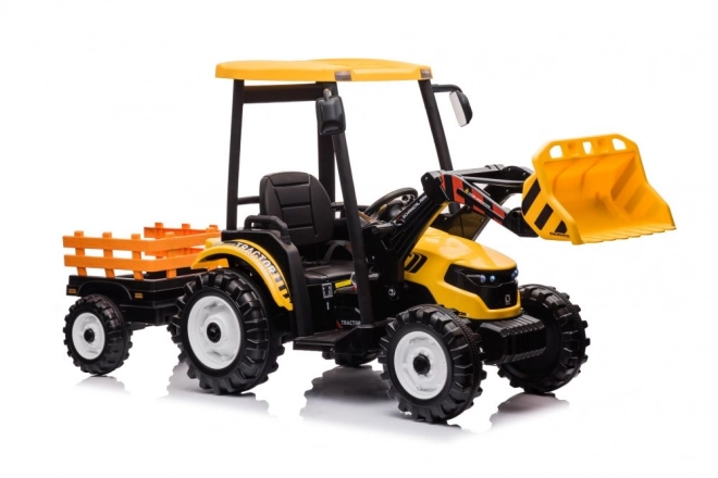 Electric Ride-On Tractor with Trailer 24V Yellow