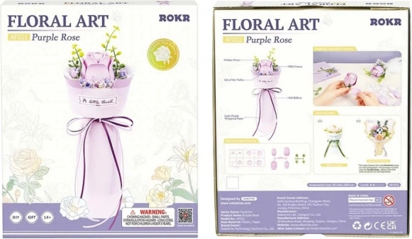 3D Puzzle Purple Rose