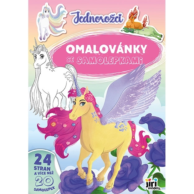 Unicorns Coloring Book with Stickers