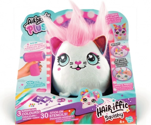 Set creativo Airbrush Hair'iffic con peluche peloso
