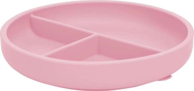 Pastel Pink Silicone Plate with Suction by FreeON